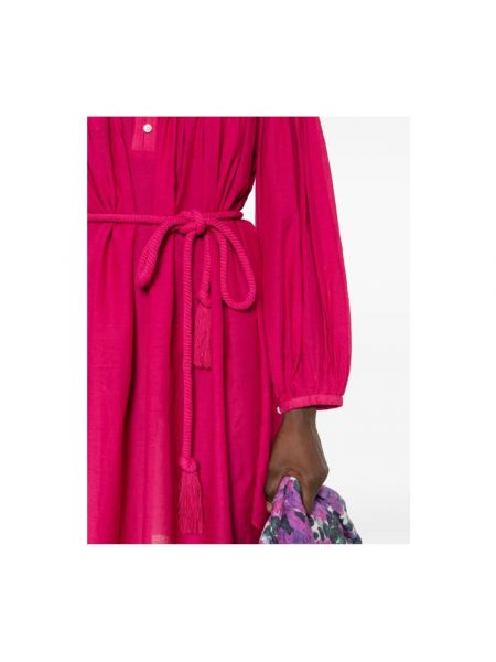 Sukienka mini z krótkim rękawem Isabel Marant Etoile różowa