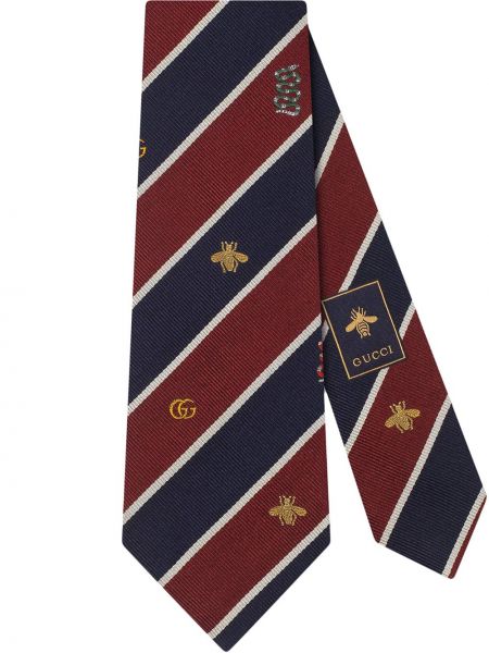 Krawat z printem Gucci, czerwony