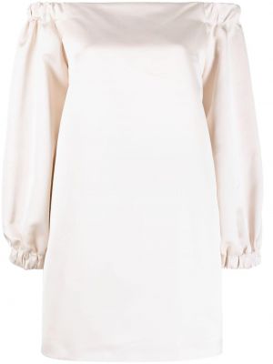 Сатенена рокля Semicouture бяло