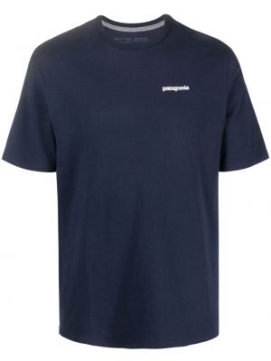 T-shirt mit print mit rundem ausschnitt Patagonia blau