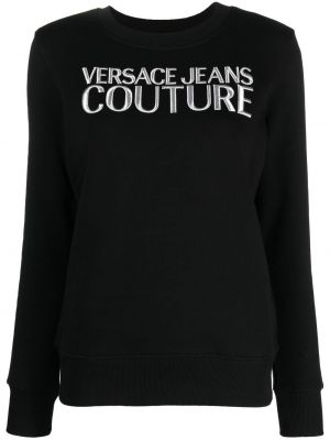 Haftowana bluza z okrągłym dekoltem Versace Jeans Couture