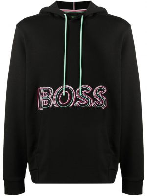 Brodert hettegenser Boss svart