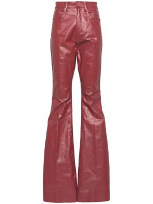 Pantalon large Rick Owens rouge