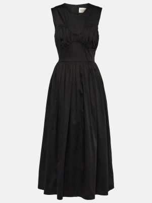 Sukienka midi bawełniana Tove czarna