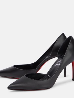 Pantofi cu toc din satin Christian Louboutin negru