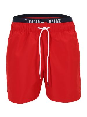 Дънкови шорти Tommy Jeans червено