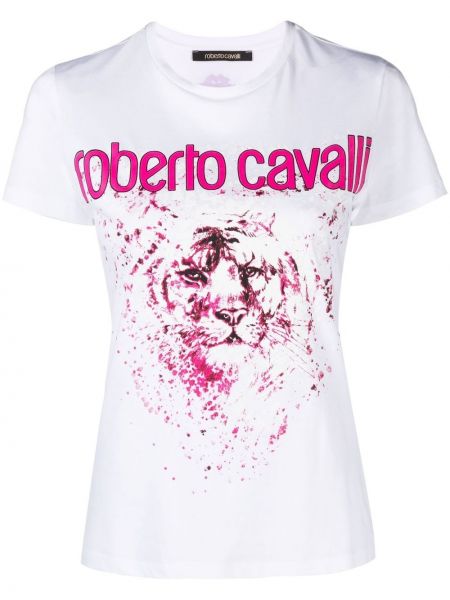 Тениска с тигров принт Roberto Cavalli