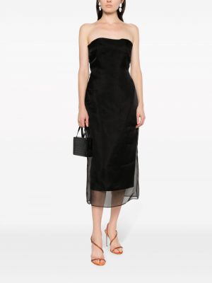 Tylové midi šaty Gauge81 černé