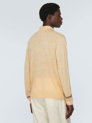 T-shirt di lino di cotone Etro beige
