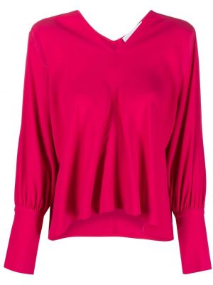 Μπλούζα με λαιμόκοψη v Erika Cavallini ροζ