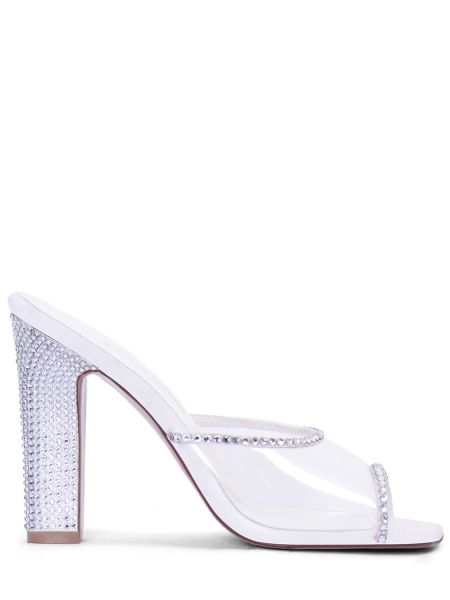 Mules de cristal Andrea Wazen blanco