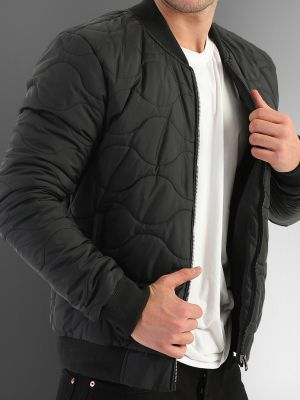 Vízálló steppelt téli kabát D1fference fekete