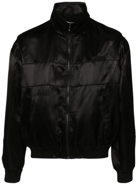 Satin bomberjakke Saint Laurent sort