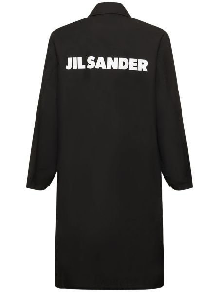 Printti puuvilla parkatakki Jil Sander musta