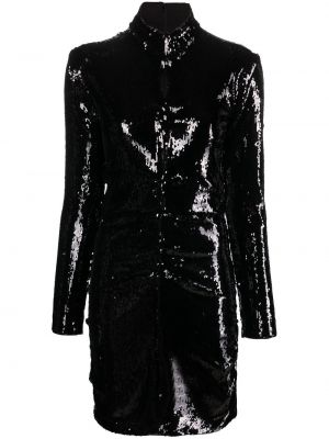Maksi kleita ar fliteriem Isabel Marant melns