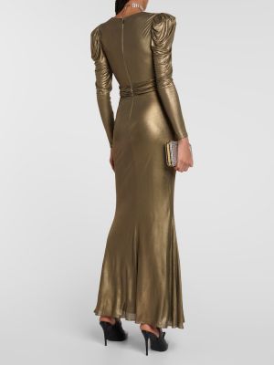 Dlouhé šaty Alessandra Rich zlatá