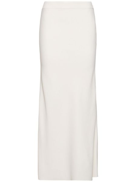 Falda larga de crepé Giambattista Valli blanco