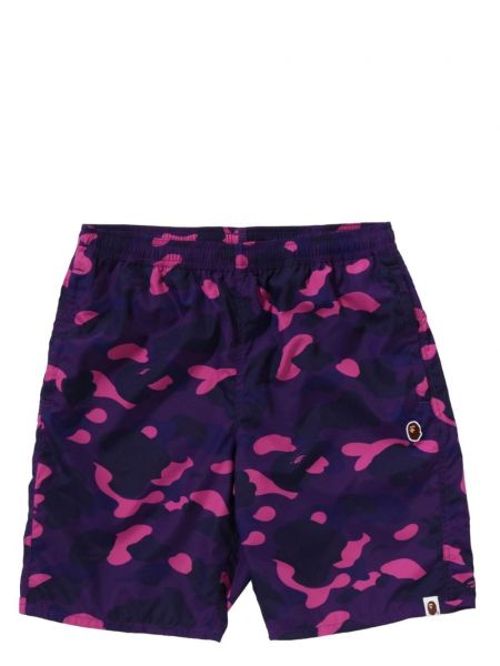 Shorts à imprimé camouflage A Bathing Ape® violet
