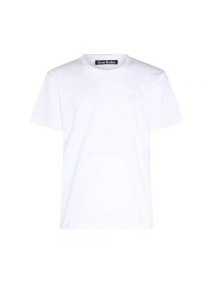 T-shirt di cotone in jersey Acne Studios bianco