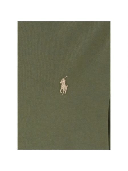 Camisa de algodón de cuello redondo Polo Ralph Lauren verde