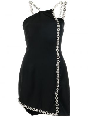 Ασύμμετρη κοκτέιλ φόρεμα Philipp Plein μαύρο