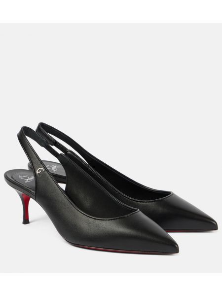 Slingback lær stropper pumper Christian Louboutin svart