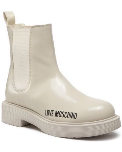 Chelsea boots Love Moschino beige