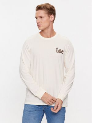 Marškinėliai ilgomis rankovėmis ilgomis rankovėmis Lee smėlinė