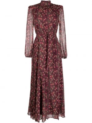 Obleka s cvetličnim vzorcem s potiskom Saloni