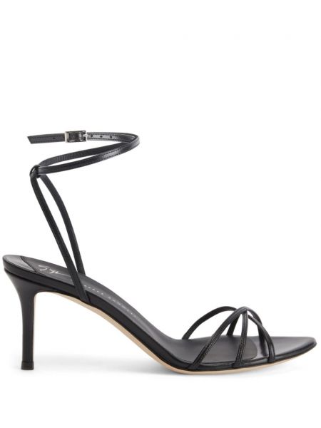 Kožené sandále Giuseppe Zanotti čierna