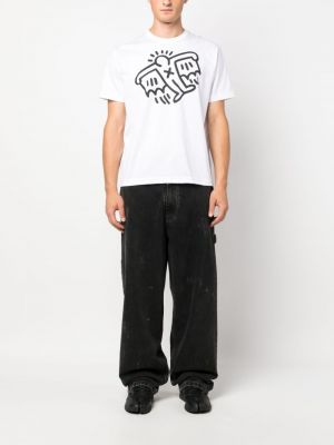 Tričko s potiskem Junya Watanabe Man bílé