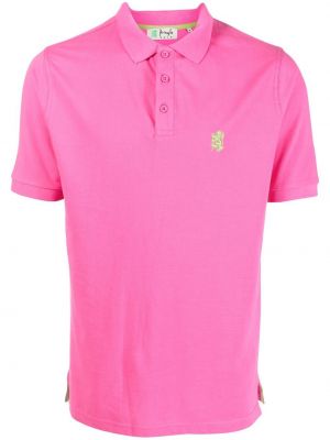 Kokvilnas polo krekls Pringle Of Scotland rozā