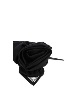 Bufanda de flores Prada negro