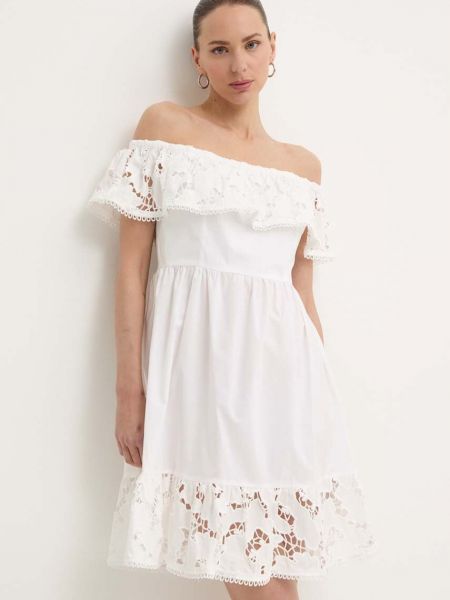 Pamučna mini haljina Liu Jo bijela