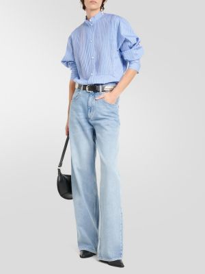 Straight fit džíny s vysokým pasem Isabel Marant modré