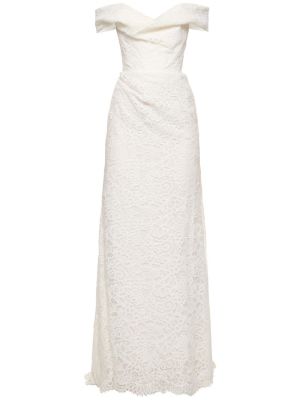 Svilena dolga obleka Vivienne Westwood bela