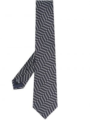 Žakárová hedvábná kravata Giorgio Armani modrá