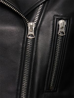 Kožená bunda Acne Studios černá
