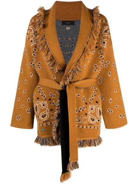 Jacquard strickjacke Alanui orange