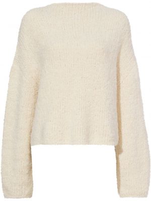Nylonowe długi sweter z długim rękawem Proenza Schouler - biały