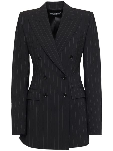 Stribet blazer Dolce & Gabbana sort