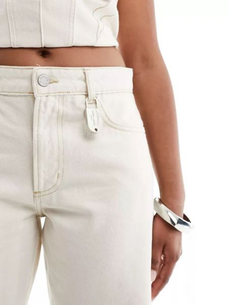 Прямые джинсы с высокой талией Fiorucci белые