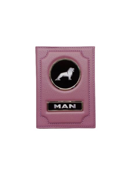 Обложка для автодокументов MAN розовый