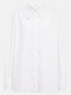 Памучна риза Chloã© бяло