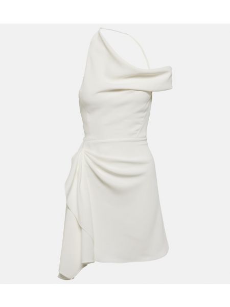 Асимметричное платье мини из крепа Maticevski белое