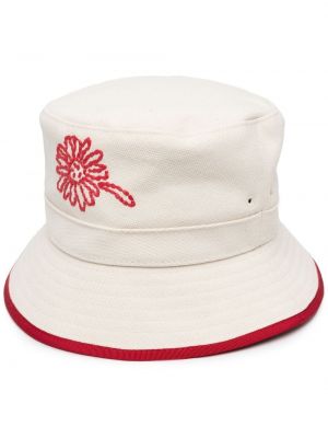 Sombrero con bordado de flores Red Valentino rojo