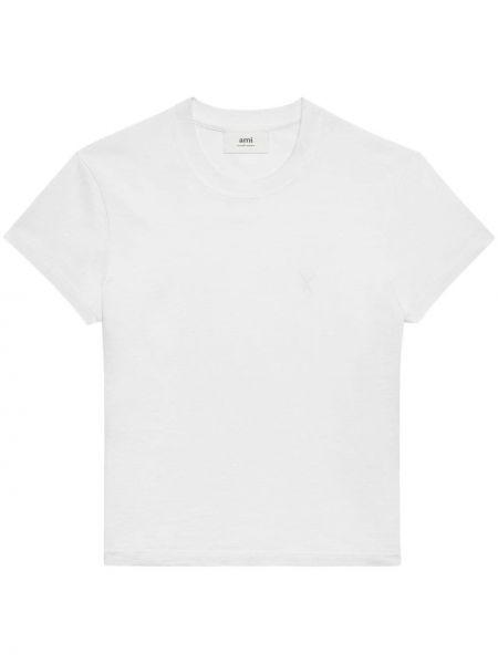 T-shirt di cotone Ami Paris bianco