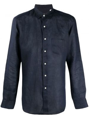 Chemise en lin avec manches longues Peninsula Swimwear bleu