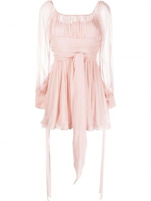 Koktel haljina Saint Laurent ružičasta