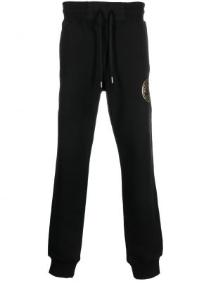 Raštuotos sportinės kelnes Versace Jeans Couture juoda